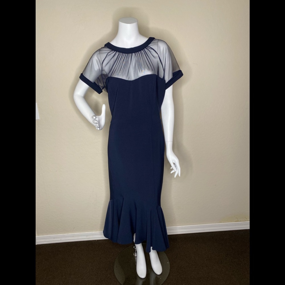 MAGGIE LONDON NAVY BLUE COCKTAIL DRESS PLUS SIZE 18